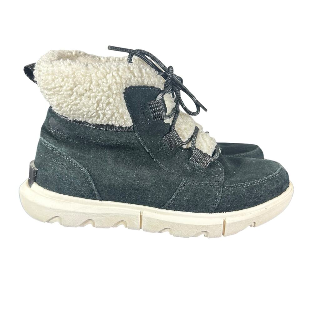 Sorel Women's Explorer™ II Carnival Cozy Boot Black/Sea Salt 8 B - Medium suede